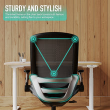 将图片加载到图库查看器，GABRYLLY Ergonomic Office Chair, Mesh Desk Chair - Lumbar Support and Adjustable Flip-up Arms, Soft Wide Seat, 90-120° Tilt, High Back Home Ergonomic Chairs Swivel Task Chair, Easy Assemble(GYB01-M)
